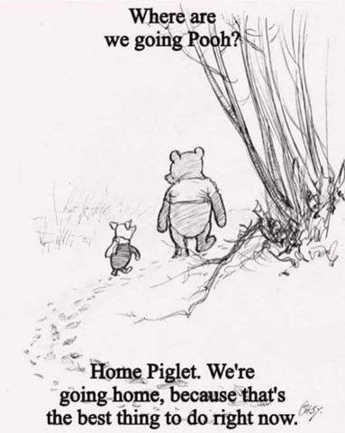 Pooh Going Home