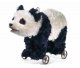 STEIFF Mohair Panda On Wheels