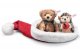 STEIFF Teddy Bear and Hedgehog in Santa Hat