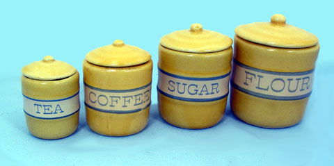 Ceramic Mini Canister Set - Click Image to Close