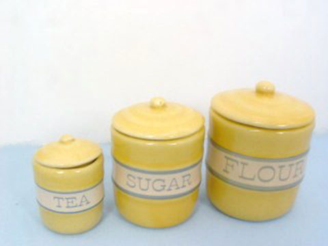 Ceramic Mini Canister Set - Click Image to Close
