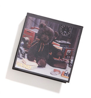 GUND Dark Brown Teddy Bear Memo holder - Click Image to Close