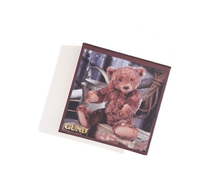 GUND Tan Teddy Bear Memo Holder - Click Image to Close