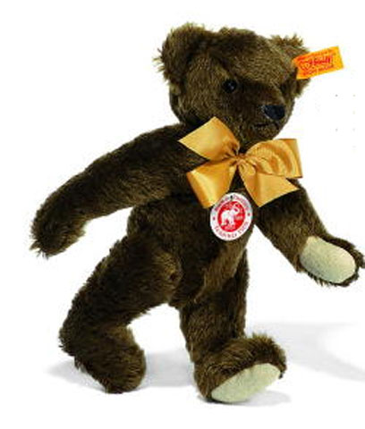 STEIFF 1909 Dark Brown Teddy - Click Image to Close