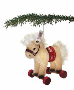 STEIFF Ornament Horse On Wheels 2005 - Click Image to Close