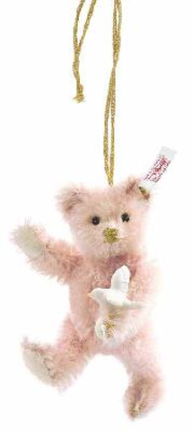 STEIFF Ornament Llardo Pink Teddy 2008 - Click Image to Close